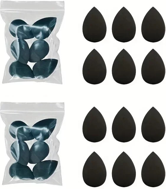 HUAZDS Mini-Make-up-Schwämme-Set, 6/12-teilig, latexfrei, matt, Unisex - Bild 1