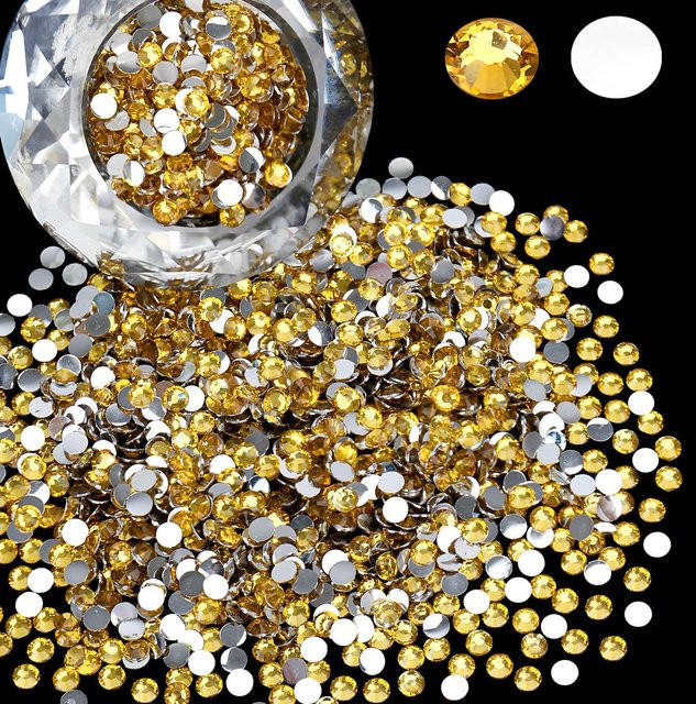 Goldene und silberne Flatback-Harz-Strass-Steine für Bastelarbeiten, DIY-Nagelkunst und Charms-Zubehör - Bild 1