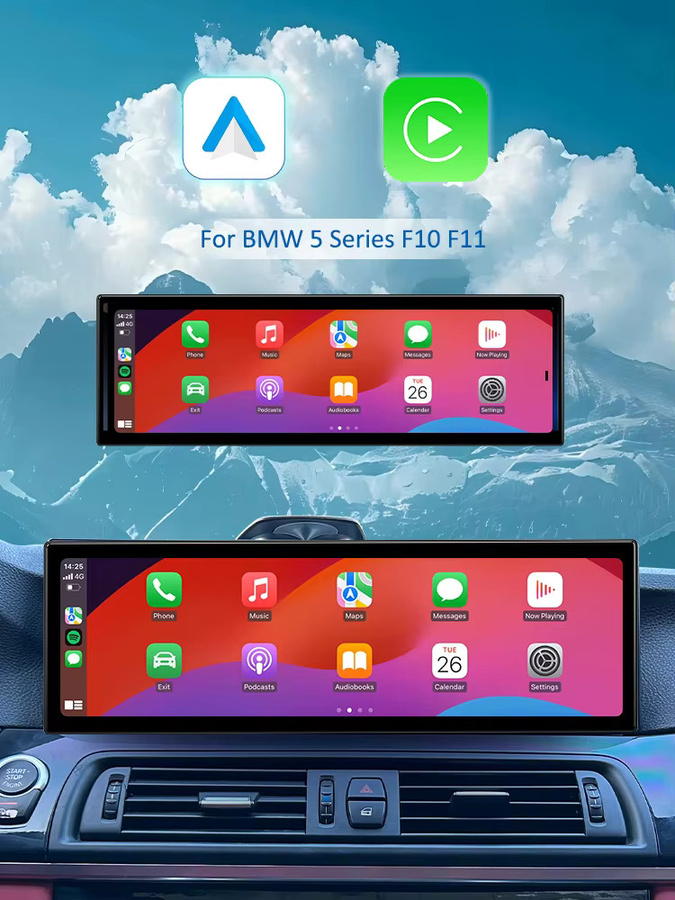 BONROAD 14,9 Zoll Touch Display für BMW 5er F10 F11 CIC NBT System mit CarPlay, Android Auto und GPS in Schwarz - Bild 6