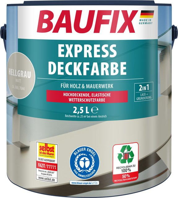 Baufix Express Deckfarbe Grau Matt 2,5 l - Bild 1