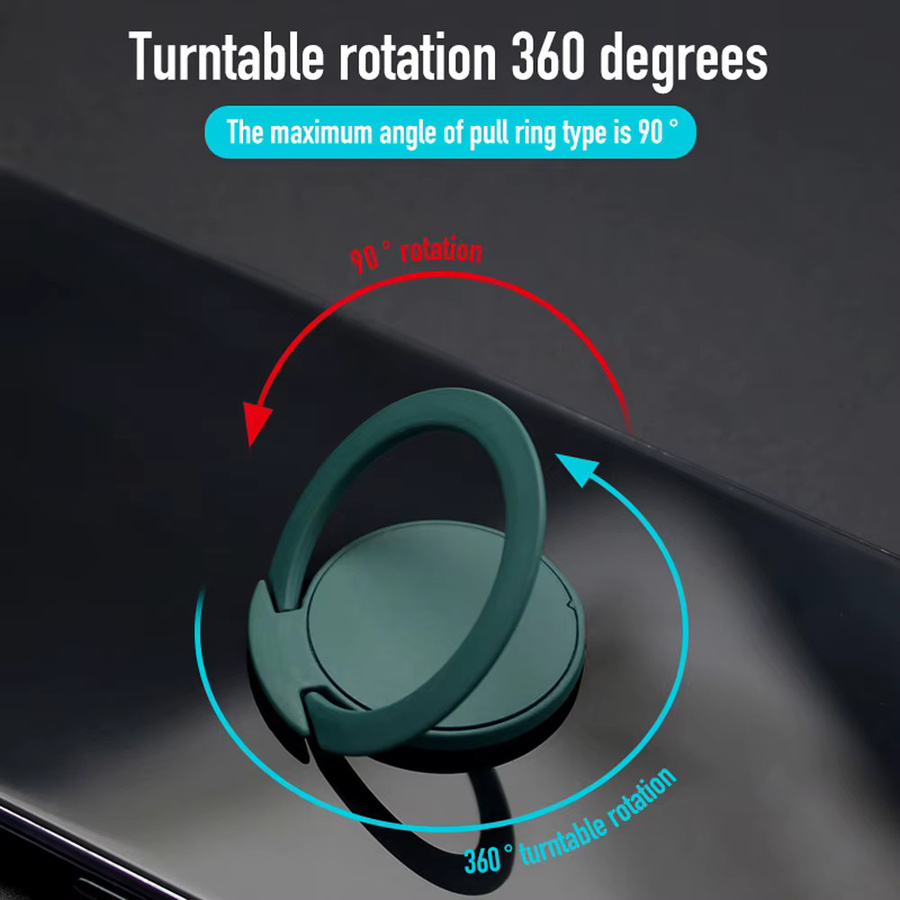 WSSHE Magnetischer Handyhalter aus Metall mit 360-Grad-Drehung und Ring-Unterstützung, Transparent - Bild 3