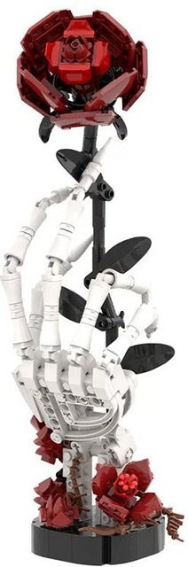 Linyi toy Gotischer Schädel Rosen Krähe Konstruktionsset ab 14 Jahren - Bild 1
