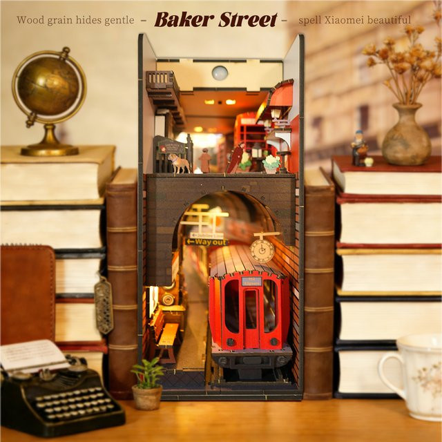 Music Park Baker Street Buchnische, 3D-Holzpuzzle, mit Beleuchtung, ab 14 Jahren - Bild 1