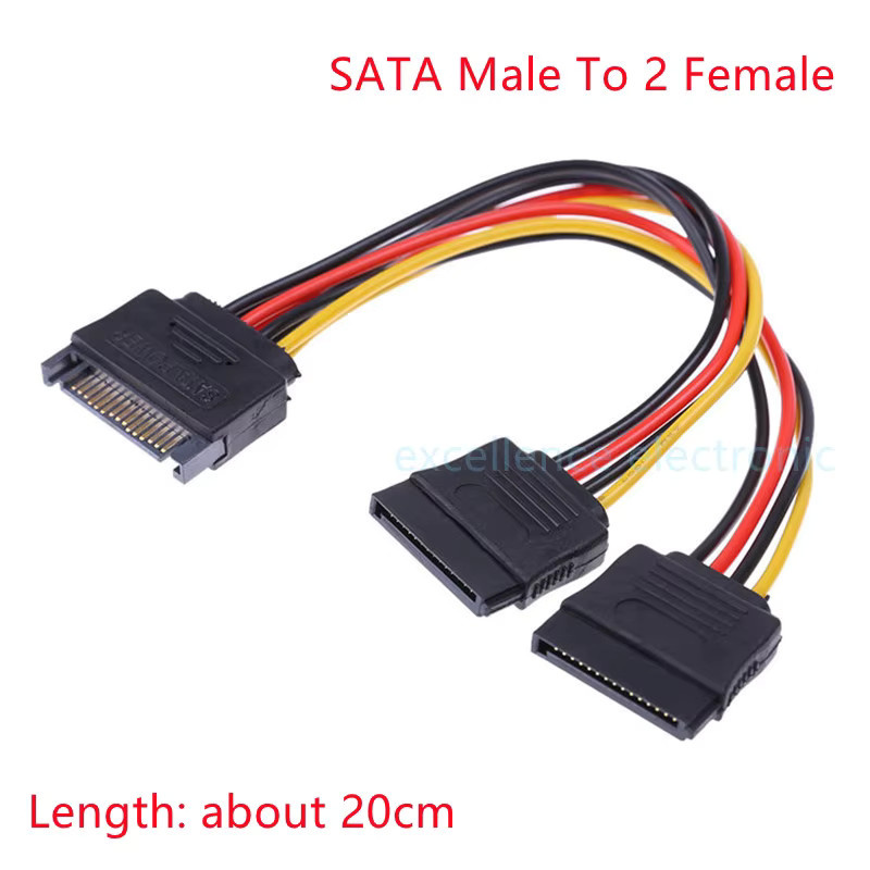 ZSDZFYLLK SATA Festplatte Stromkabel 15 Pin Stecker auf Buchse Verlängerung Datenkabel von SATA zu 4/6P 8P für Grafikkarte - Bild 2