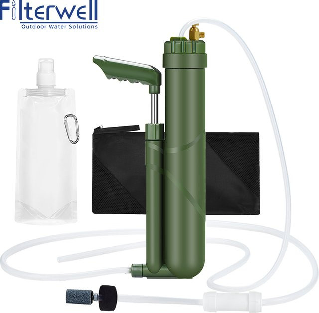 Filterwell Reise-Wasserfilter für Camping und Outdoor in Grün - Bild 1
