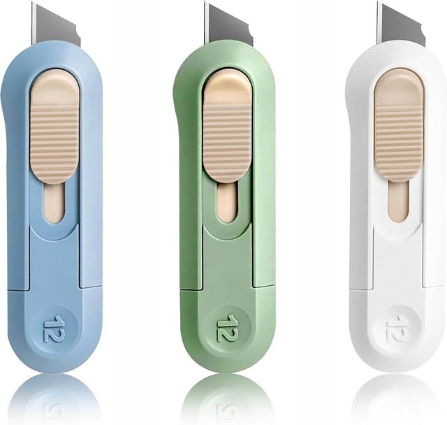AXE SHAN Tragbarer Mini-Kartonöffner aus Kohlenstoffstahl in Weiß zum Öffnen von Paketen und Umschlägen - Bild 1