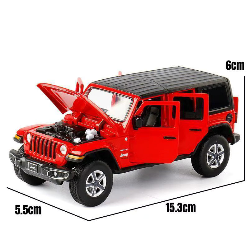 JKM Jeep Wrangler Sahara, Miniatur-SUV-Offroad-Modell, 1:32, mit Licht und Sound - Bild 2