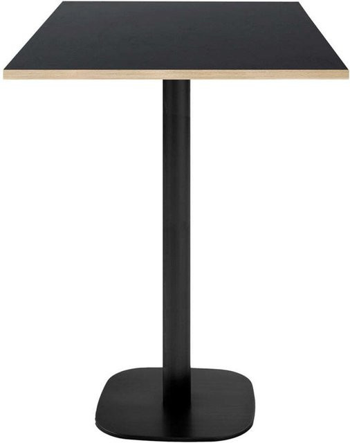 RestooTab Stehtisch Round quadratisch in Schwarz mit Messingkanten, B/T/H: 60 x 60 x 113 cm - Bild 1