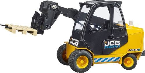 Bruder JCB Teletruk Baufahrzeug Fertigmodell mit Palette - Bild 1