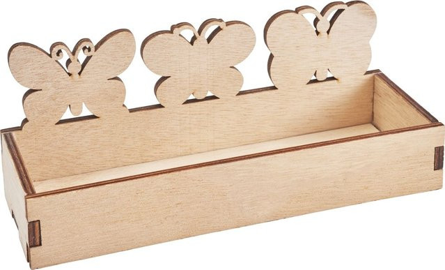 VBS Steckbausatz Schmetterlingsbox aus Sperrholz in Beige - Bild 1