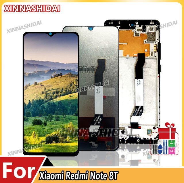 Xiaomi Redmi Note 8T Ersatz-LCD-Display mit Touchscreen-Rahmen in Schwarz, Modell M1908C3XG, 6,3 Zoll - Bild 1