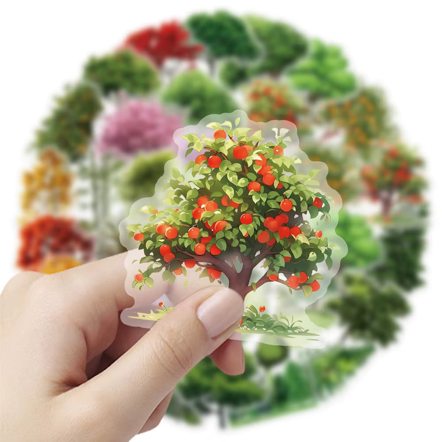 Kpustyle Transparente Dschungel-Baum-Aufkleber in Multicolour für DIY Scrapbook und Handy-Dekoration - Bild 1