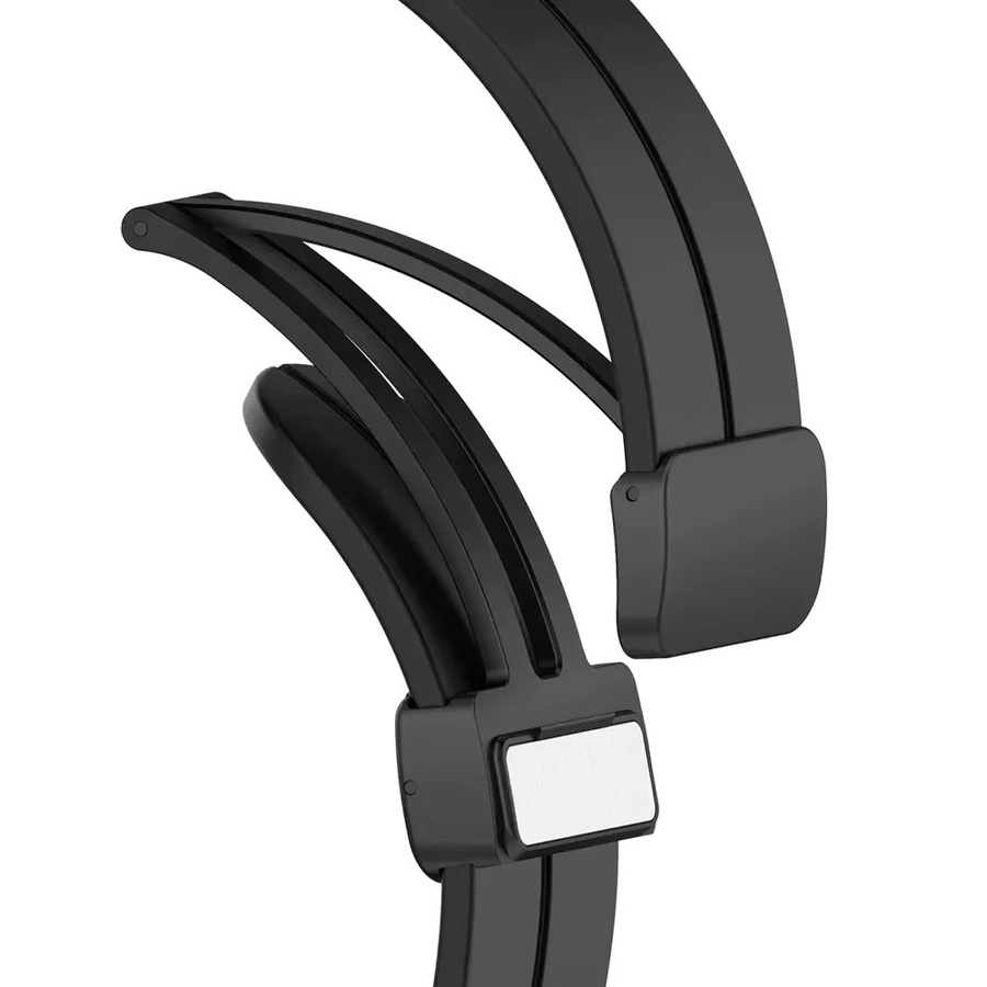 Uhrenarmband Silikon, Magnetschnalle, Schwarz, Samsung Galaxy Watch 7 Ultra 47 mm - Bild 4