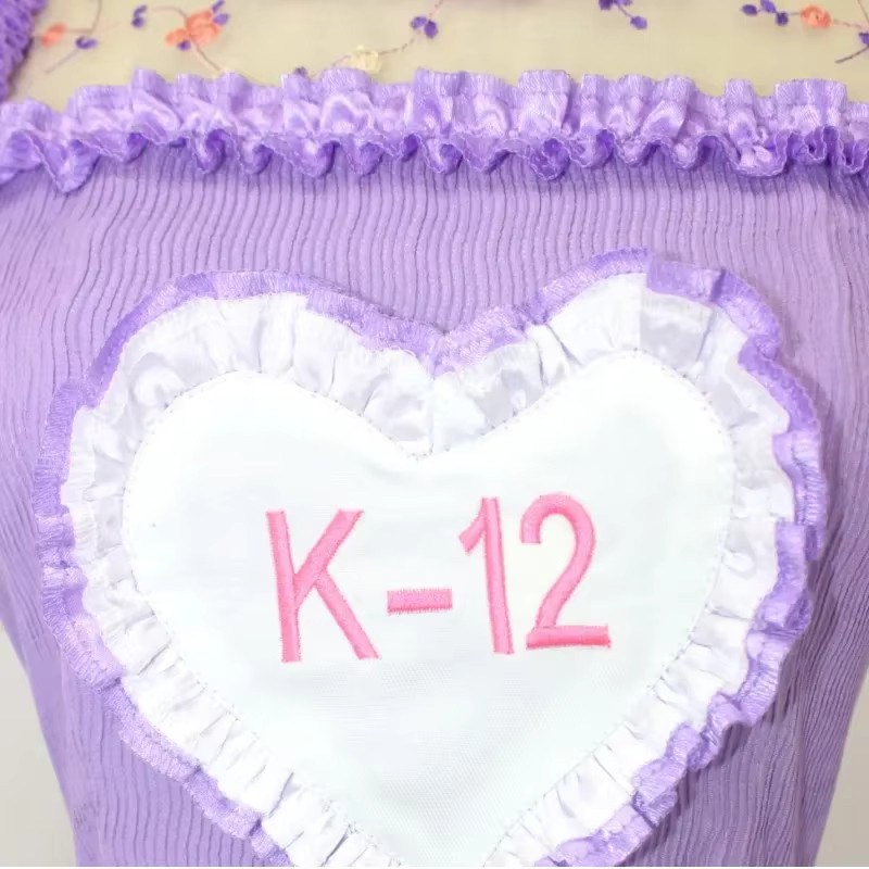 Cosfans Melanie Martinez K-12 Crybaby Angelita Cosplay Uniform, Kleid, Rosa Lila - Bild 2