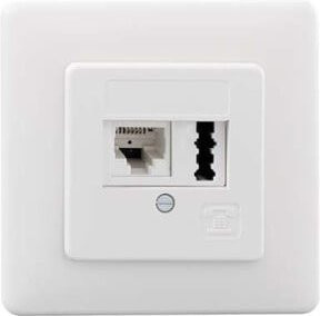 Rutenbeck Anschlussdose TAE6 F+N Up in Weiß für IAE/UAE8 (6) - Bild 1