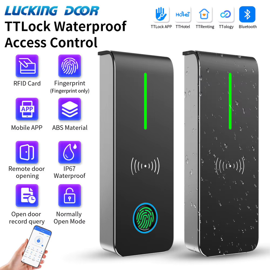 TTLock Wasserdichte Zugangskontrolle mit Fingerabdruck, RFID-Karte, App-Steuerung und Bluetooth in Schwarz oder Weiß - Bild 6