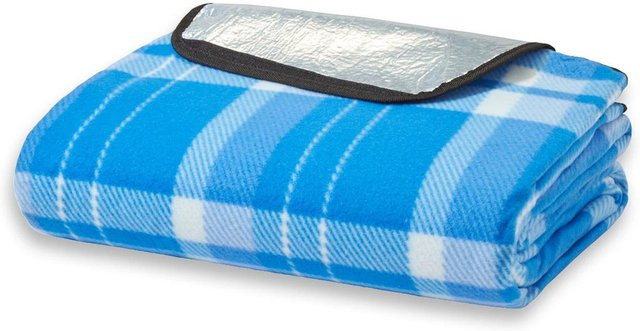Concord Picknickdecke Blau mit Tragegriff, wasserabweisend und faltbar, B/T: 150 x 200 cm - Bild 1