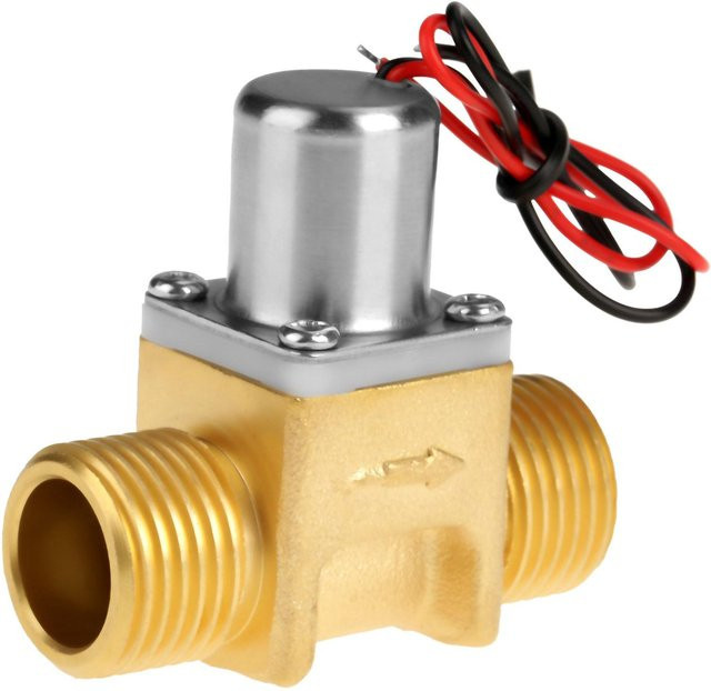 Painter Elektromagnetventil aus Messing mit Wasserdurchfluss-Impuls, Farbe: Gold, Spannung: DC 4.5V - Bild 1