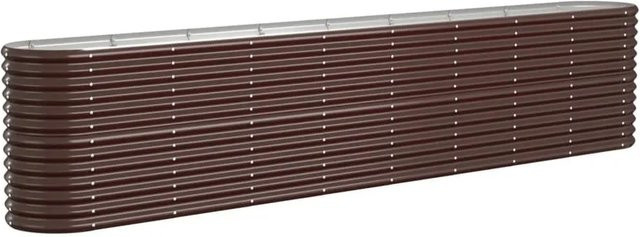 vidaXL Hochbeet aus verzinktem Stahl in Braun, B/T/H: 332 x 40 x 68 cm - Bild 1