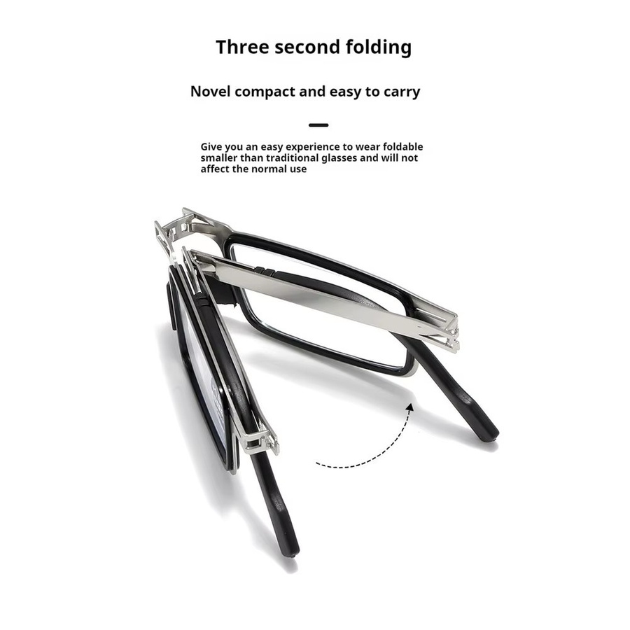 ZUXUB Lesebrille, Vollrand, rechteckig, Metall, Unisex - Bild 4