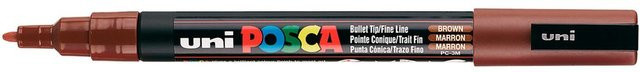 uni POSCA Marker PC-3M Permanent Marker mit feiner Pigmentspitze in Braun - Bild 2