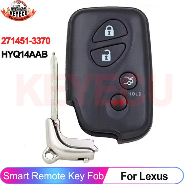 KEYECU Smart Remote Schlüsselanhänger für Lexus ES350 IS250 IS350 GS350 LS460, FCC ID: HYQ14AAB, 314,3 MHz, Schwarz - Bild 1