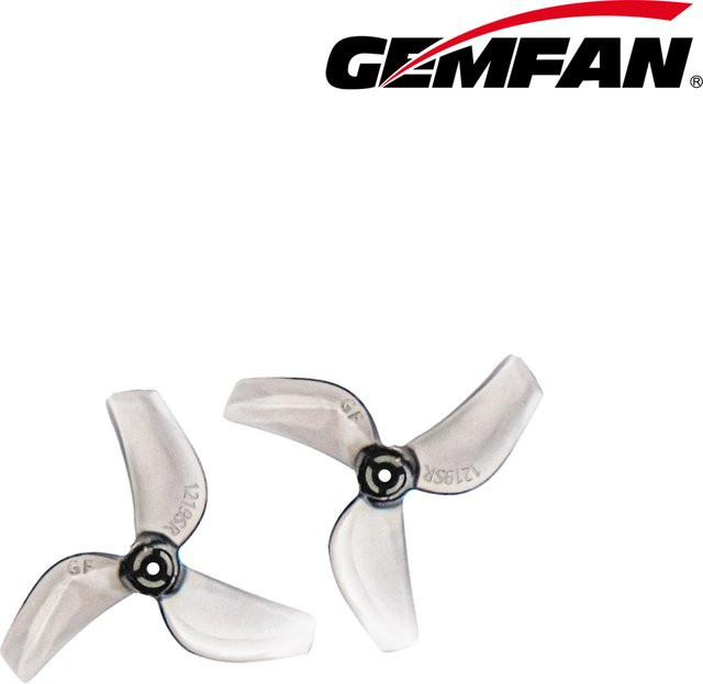 Gemfan 1219S 1219S-3 Ultra-leichte 3-Blatt Propeller für FPV Tinywhoop Micro Drohnen, 8 Stück, Transparent - Bild 1