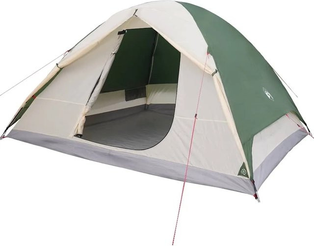 vidaXL Kuppel-Campingzelt für 6 Personen in Grün, wasserdicht - Bild 1