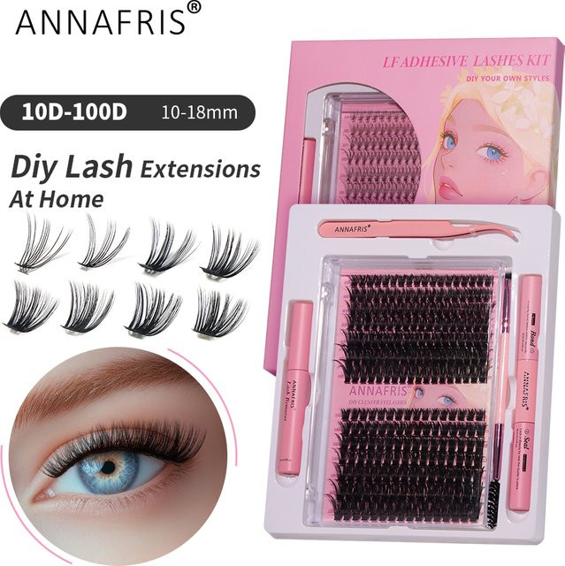 ANNAFRIS Wimpernverlängerungsset, Black, Unisex - Bild 1
