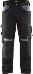 Blakläder Bundhose Handwerk in Schwarz/Grau mit Cordura-Material und Kniepolstertaschen, Konfektionsgröße 56 - Bild 1