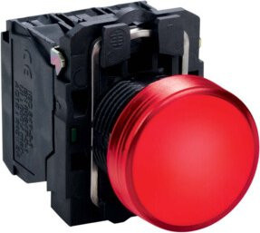 Schneider Electric Leuchtmelder XB5AVB4 mit LED in Rot, 24V AC/DC - Bild 1