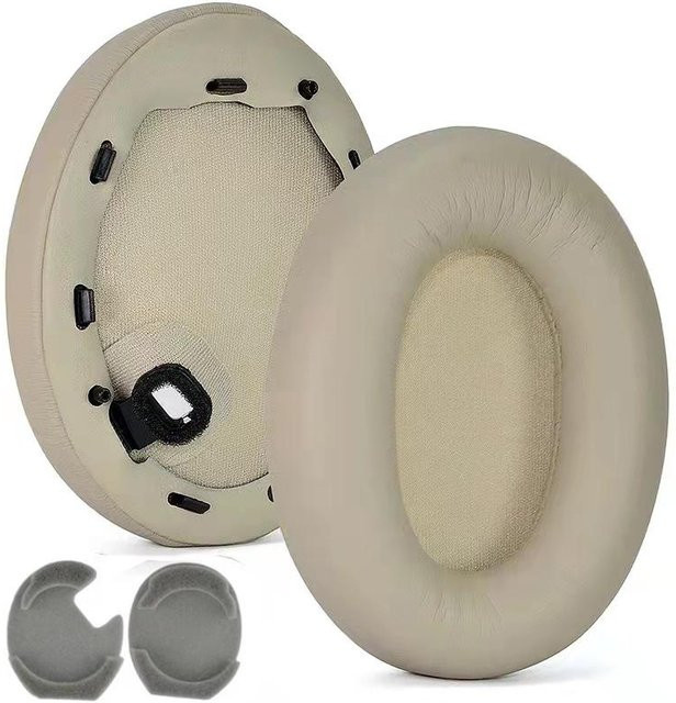 Ersatz-Ohrpolster für Sony WH-1000XM4 Kopfhörer aus weichem Memory-Schaumstoff in Gold/Beige - Bild 1