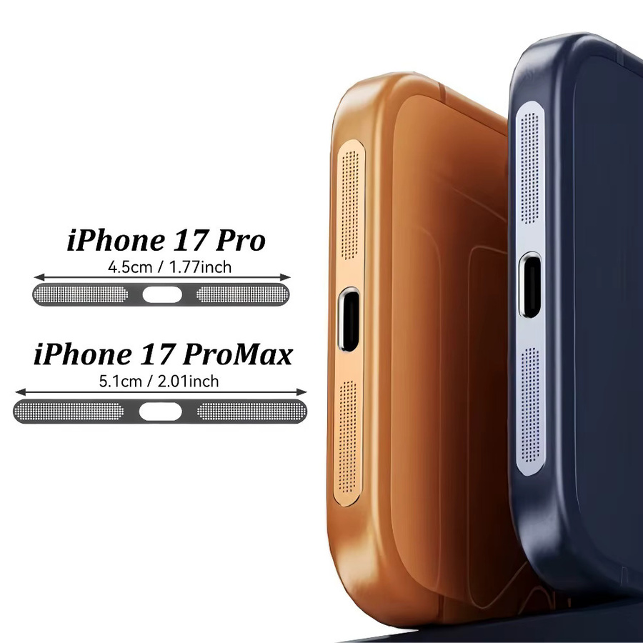 5er Set Metall Anti-Staub-Netz Aufkleber für iPhone 17 Pro und iPhone 17 Pro Max in Silber - Bild 2