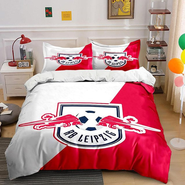 RB Leipzig Fußball Bettwäsche Set mit Bettbezug und Kissenbezügen in Rot, B/H: 140 x 200 cm - Bild 1
