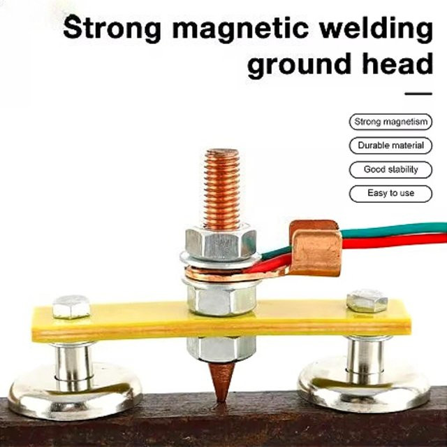 YIAEEY Schweißmagnetkopf mit Doppelkopf als magnetische Schweißunterstützung und Erdungsklemme für die mechanische Wartung - Bild 1