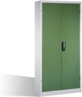 C+P Schwerlast-Werkzeugschrank mit Drehtüren und 4 Regalböden, Farbe Resedagrün und Lichtgrau, H x B x T: 195 x 93 x 40 cm - Bild 1