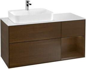 V&B Waschtischunterschrank Finion mit Wandbeleuchtung in Weiß, Breite: 120 cm, Höhe: 50,1 cm, Tiefe: 50,1 cm - Bild 1
