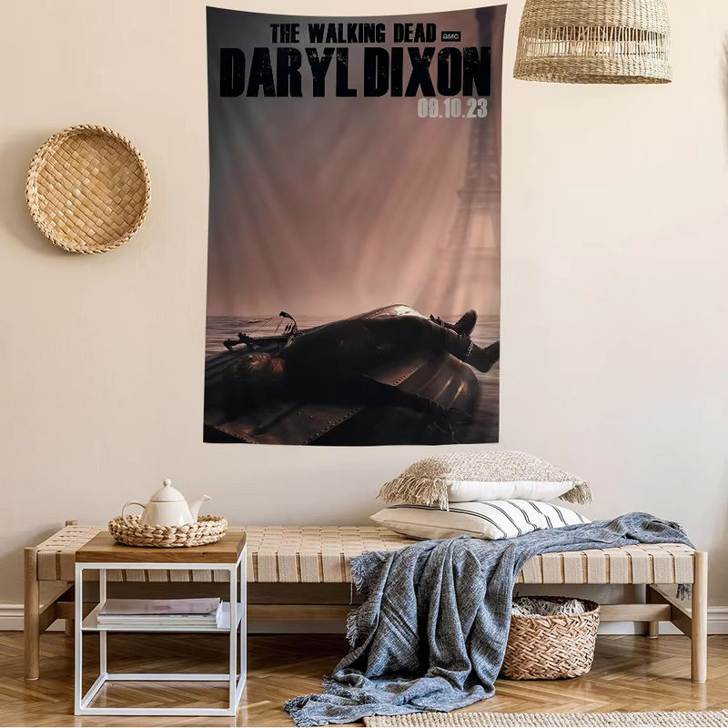 The Walking Dead Daryl Dixon Wandteppich Porträt Textil Wanddeko mehrfarbig - Bild 4