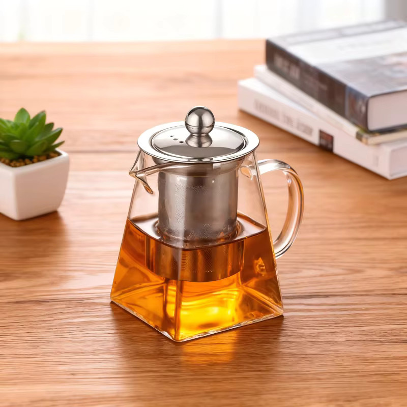 COOKER KinG Teekanne aus Glas und Keramik mit Tee-Infuser, transparent, 350 ml - Bild 2