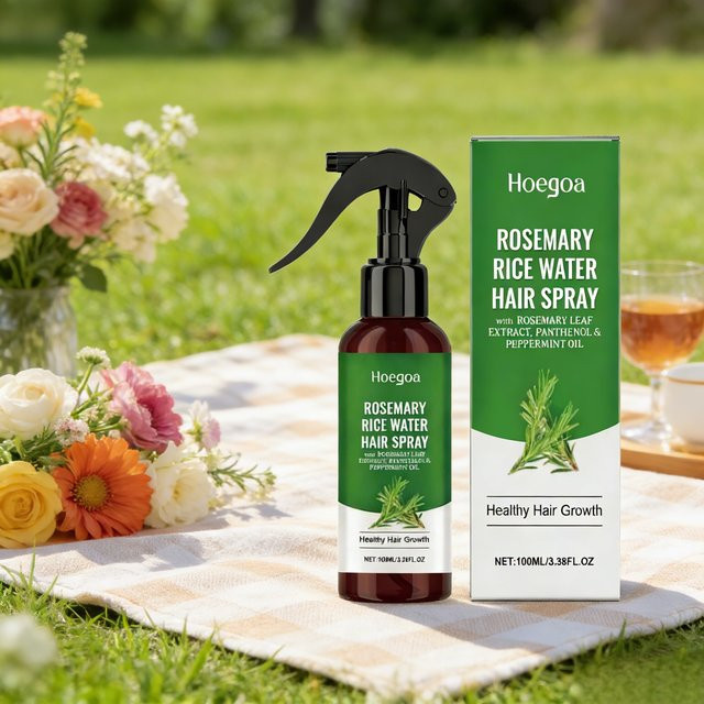 HOEGOA Haarwuchsspray, 100 ml, Herren, mit Rosmarin, Reiswasser und Pfefferminzöl - Bild 1