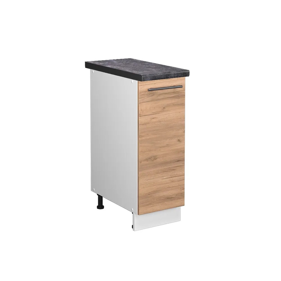 Vicco Apothekerschrank Fame-Line Eiche und Weiß mit Anthrazit, B/T/H: 30 x 60 x 82 cm - Bild 2