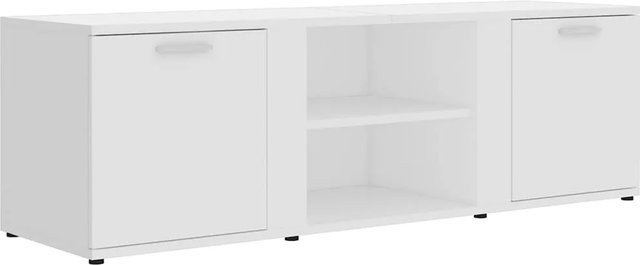 vidaXL TV-Schrank aus Holzwerkstoff in Weiß, B/T/H: 120 x 34 x 37 cm - Bild 1