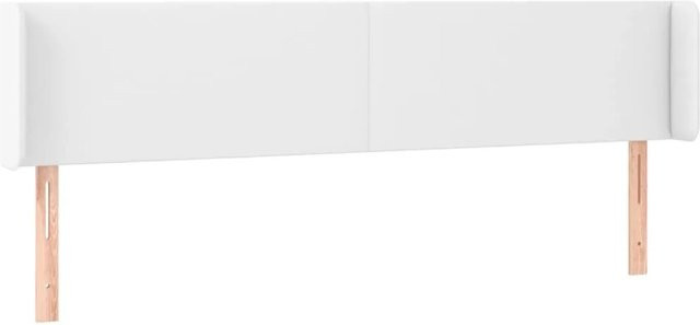 vidaXL LED Kopfteil in Weiß aus Kunstleder mit integrierter Beleuchtung und USB-Ladeport, B/H/T: 163 x 88 x 16 cm - Bild 1