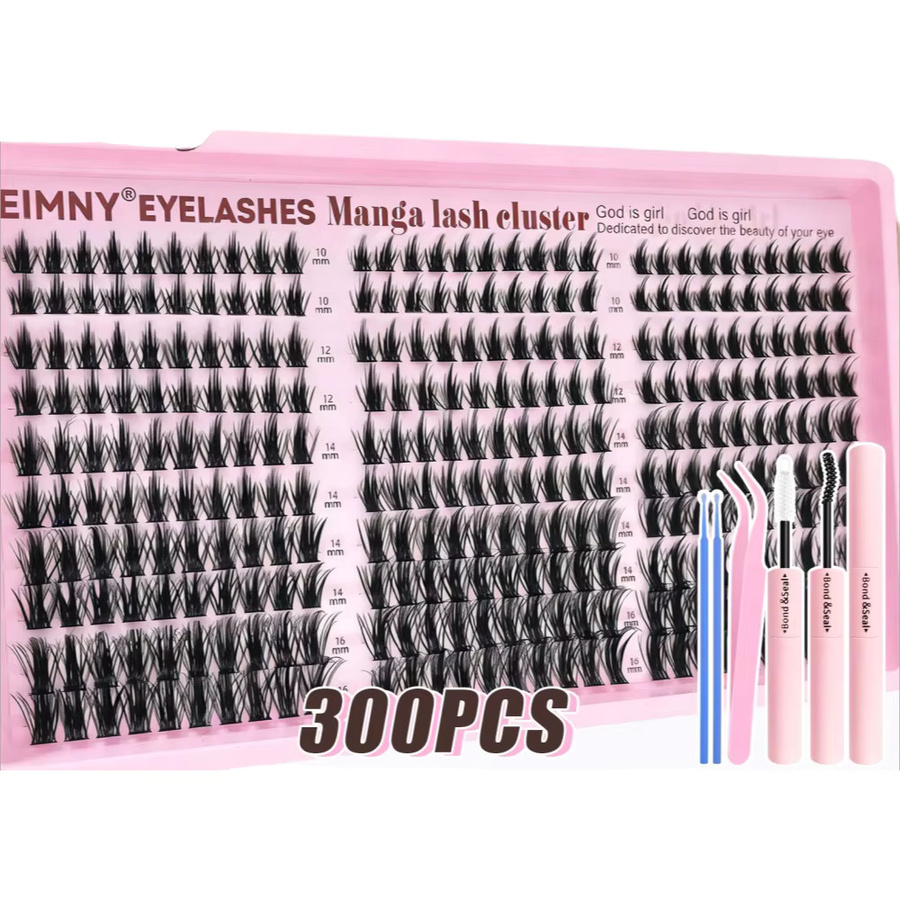 EIMNY Wimpernverlängerungen Little Devil-Stil, 300 Stück, 10–16 mm, natürlich - Bild 7