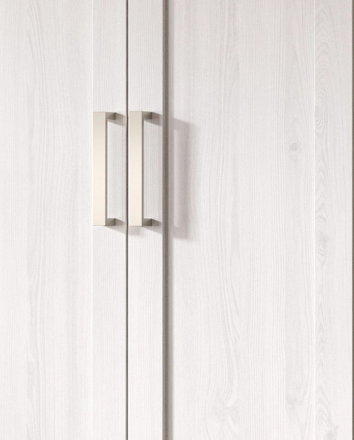 Kleiderschrank Mirano Landhausstil in Weiß Lärche B: 84 cm, H: 185 cm - Bild 3