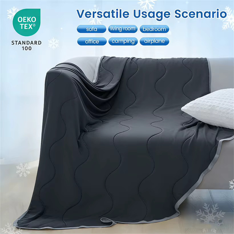 Dreamreal Kühlende Sommerdecke Arc-Chill Cool 3.0 aus Polyester-Faser in Grau, B/T: 230 x 200 cm - Bild 4