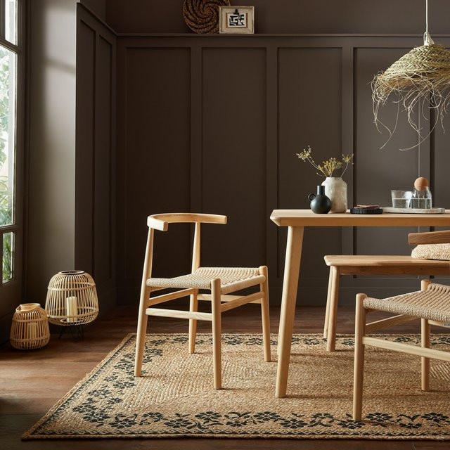 Jute-Teppich NEATH von Kadima Design mit floralem Muster in Braun-Schwarz, B: 160 cm, L: 230 cm - Bild 1