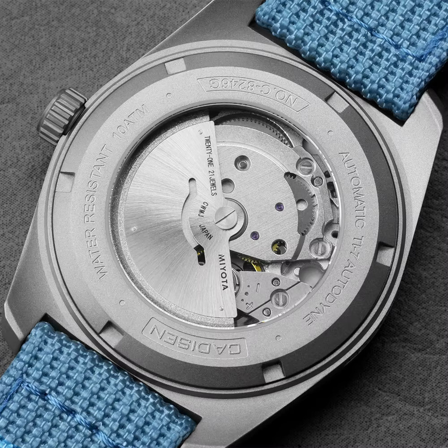 CADISEN Armbanduhr, Automatik, Titan, Textil, Weiß, Herren - Bild 2