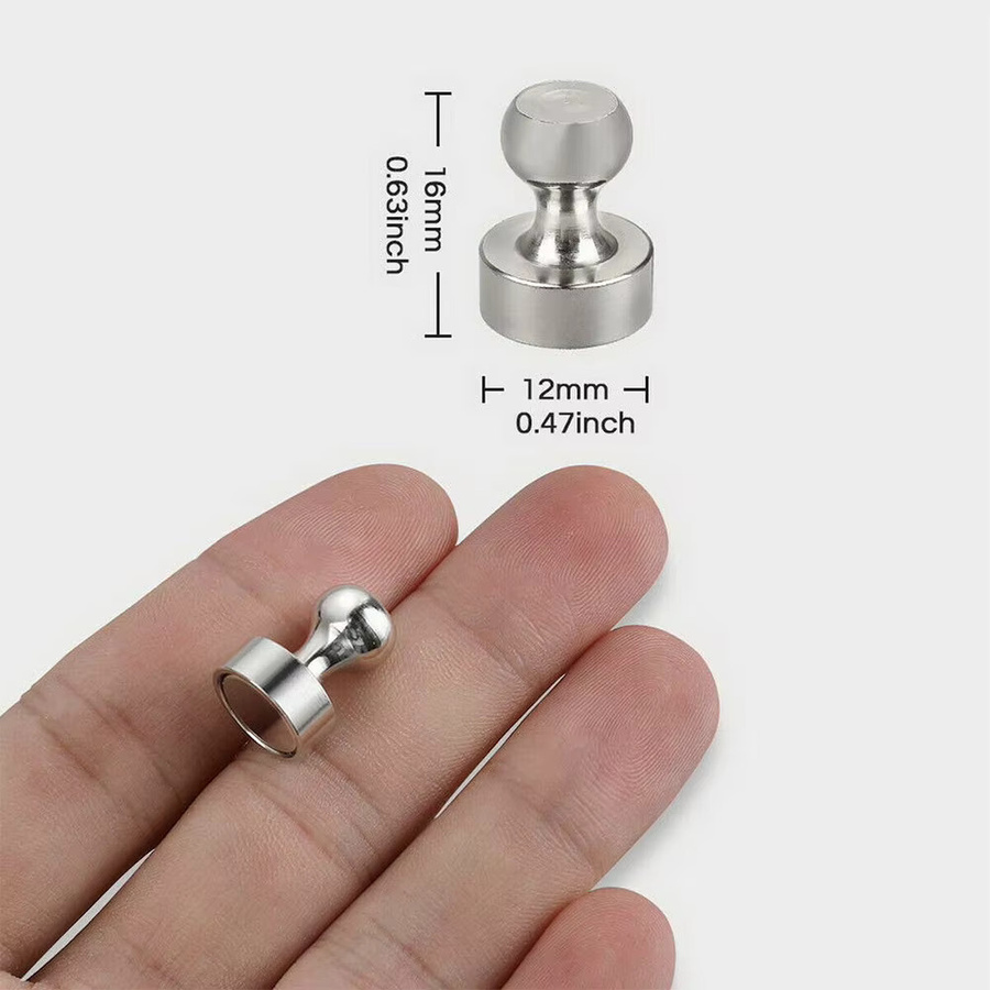 Starke Neodym Magnet Pins in Silber für Pinboards und Kühlschränke - Bild 4
