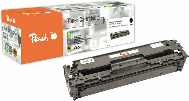 Peach HP 131 XBK Toner HC XL Schwarz (wiederaufbereitet) für HP LaserJet Pro 200 color M 251 n und M 251 nw - Bild 1